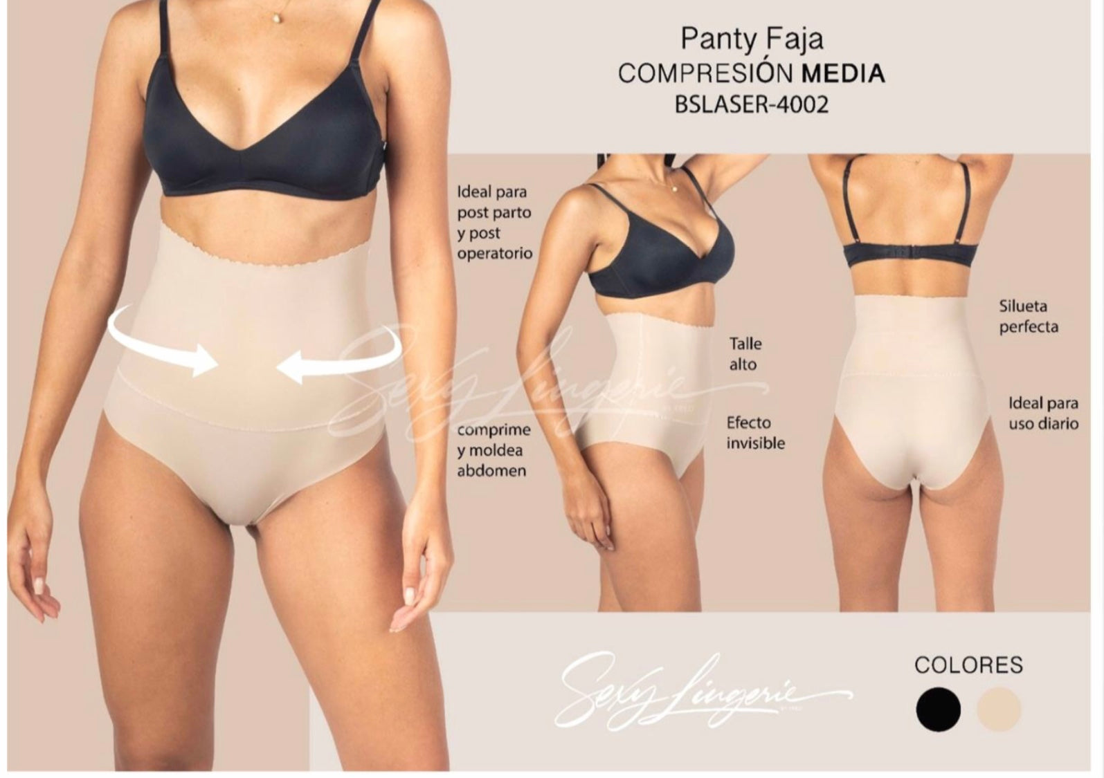 Sexy Columbian Panty Faja with Compression Shape Contouring Fabric